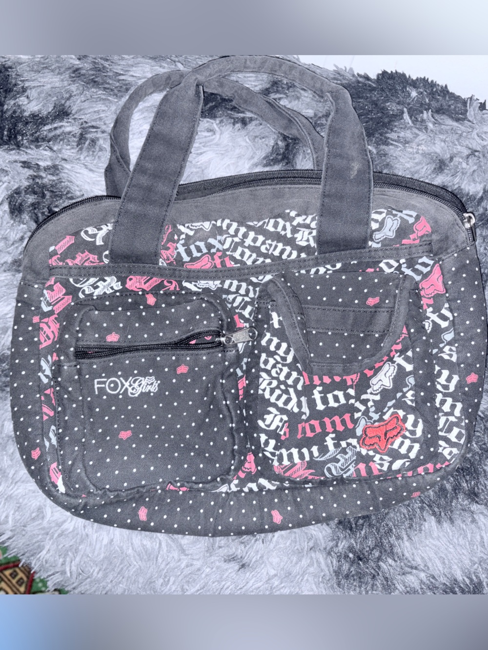 Fox Racing Purse with red and White Script Accents
